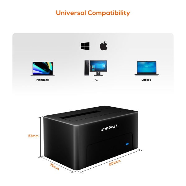 Mbeat D1 Usb 3.0 3.5" & 2.5" Sata Hdd Docking Station Black Carousel 2