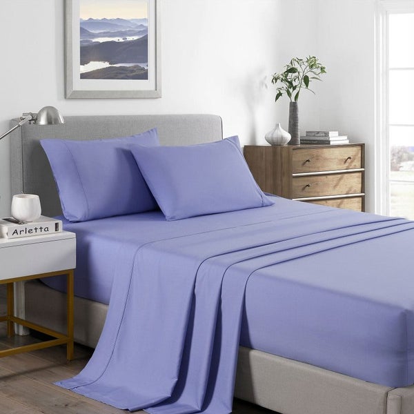 Royal Comfort 2000 Thread Count Bamboo Cooling Sheet Set Ultra Soft King Mid Blu Carousel 2