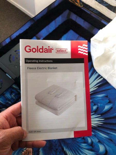 Goldair fleece king single electric blanket barely used Carousel 9