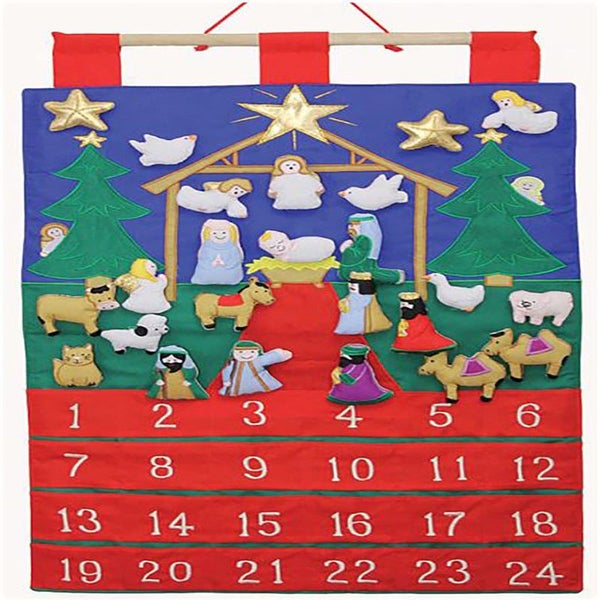 Advent Calendar Designed In The Shape Of Christmas Tree With Fabric Carousel 1