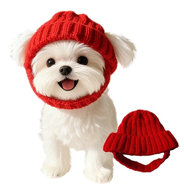 Autumn And Winter Warm Windproof Halloween Knitted Fighting Dog Hat Carousel 1