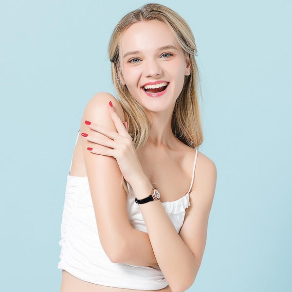 Womans Watch Small Dial Ladies Watch Leather Strap Watch Stylish Watch Women Bl Carousel 2