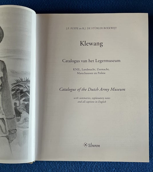 Klewang - Catalogue Of The Dutch Army Museum -J P Puype; R De Sturler Boekwijt Carousel 2