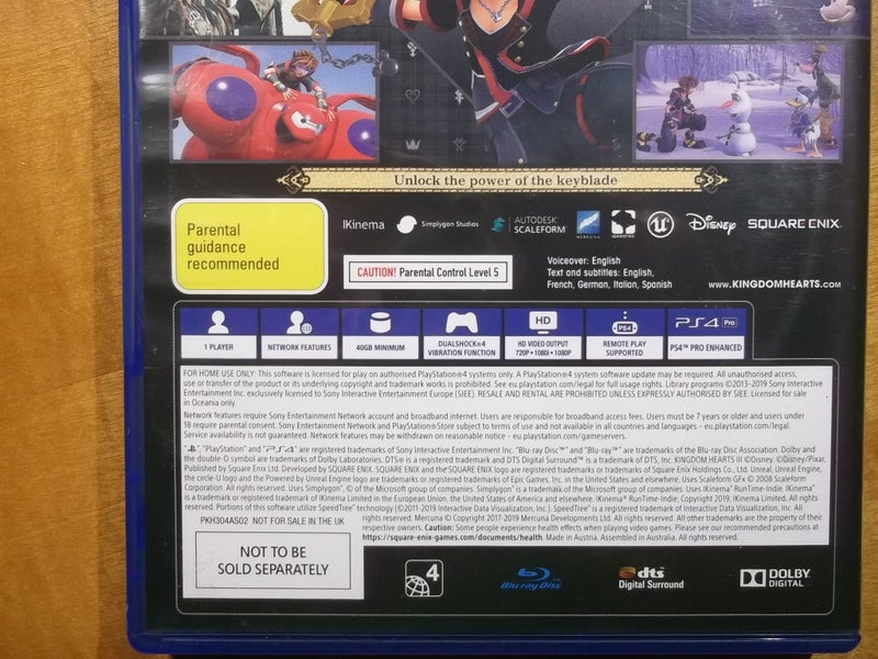 Kingdom Hearts III - PS4 Game - Excellent Condition Carousel 4