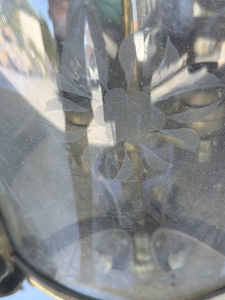 Large heavy solid brass chandelier/ light Carousel 9