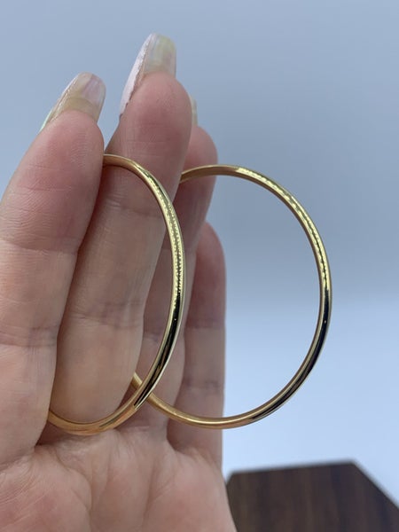 *SWEET CUPID* 9ct Gold Large Round Hoop Earrings *SWEET AS* Carousel 2