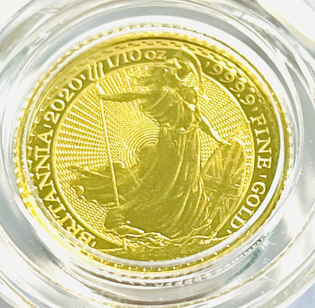 2020 1/10oz Great Britain Britannia 9999 Gold Coin (Queen Elizabeth II Effigy) Carousel 1