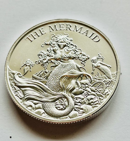 1.5 oz Intaglio mint Mermaid .999 Silver Round BU Carousel 1