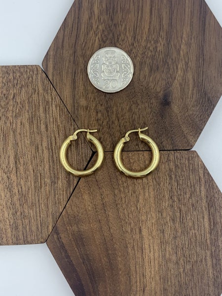 *SWEET CUPID* 18ct Gold Round Hoop Earrings *SWEET AS* Carousel 3