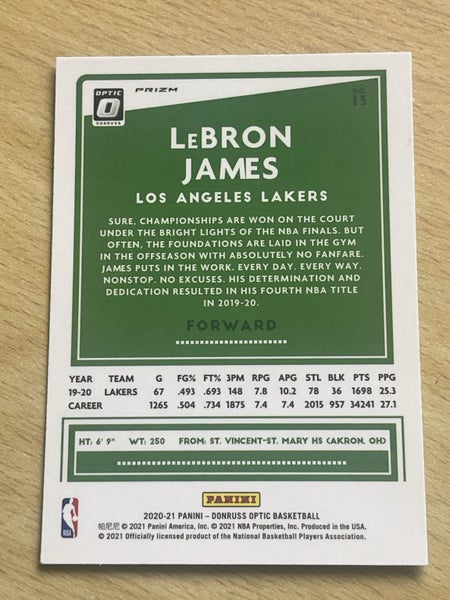 $1 Reserve LeBron James Checkerboard Optic. Los Angeles Lakers Carousel 2