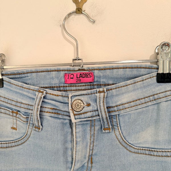 IQ Ladies Distressed Skinny Jeans - Light Wash - 28 Carousel 2