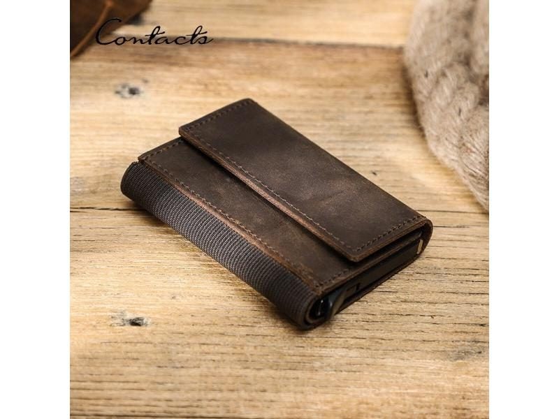 RFID Card Wallets For Men Genuine Leather Slim Business Carousel 2