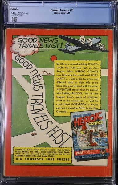 Famous Funnies #81 1941 CGC 4.5 GOLDEN AGE KEY Carousel 2