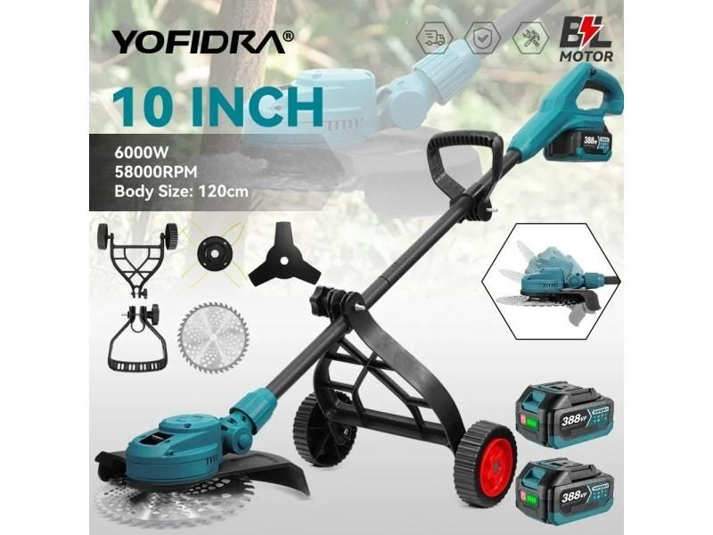 10Inch 6000W Foldable Grass Trimmer For Makita 18V Battery Carousel 2