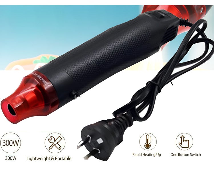 PTN 300W Heat Gun Heating Tool Hot Air Shrink Tube Wrap Epoxy Resin Carousel 1