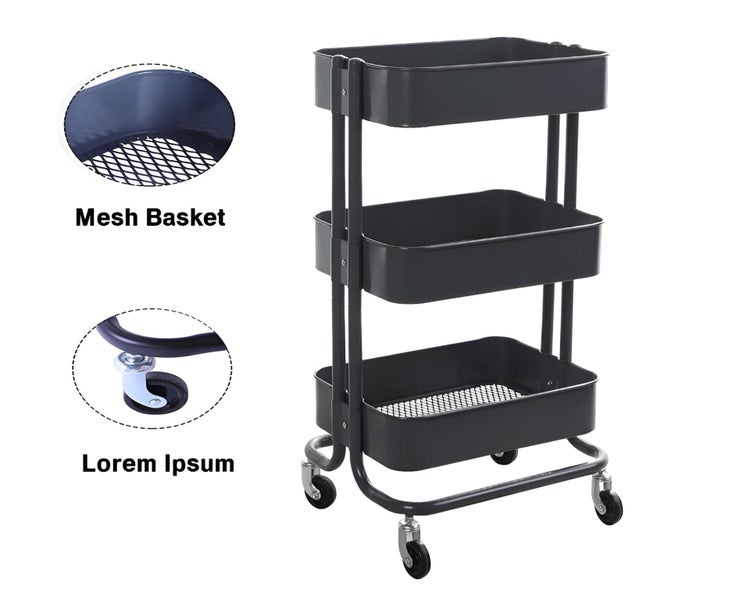 3 Tier Trolley Basket Carousel 1