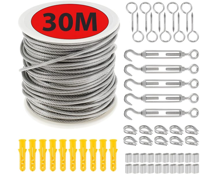 30M Stainless Steel Wire Rope Cable Kit Carousel 1