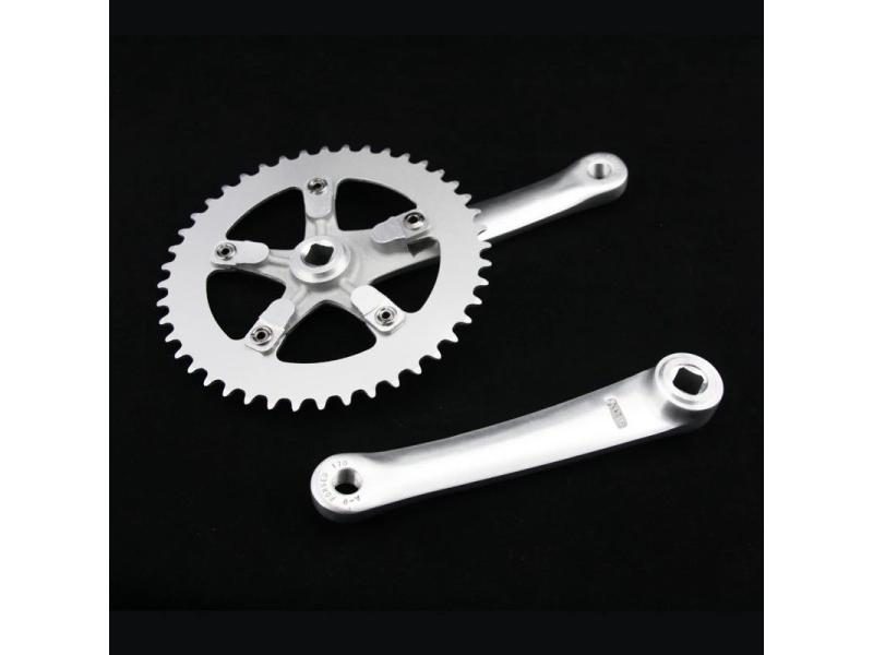 Single Speed Fixed Gear Bike Crankset 170mm 44T 6061 Aluminum Alloy Carousel 2