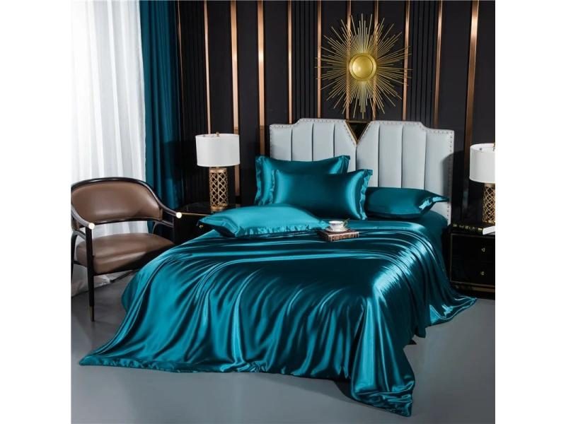 Solid Silk Bedding Set King Queen Twin Size Carousel 2