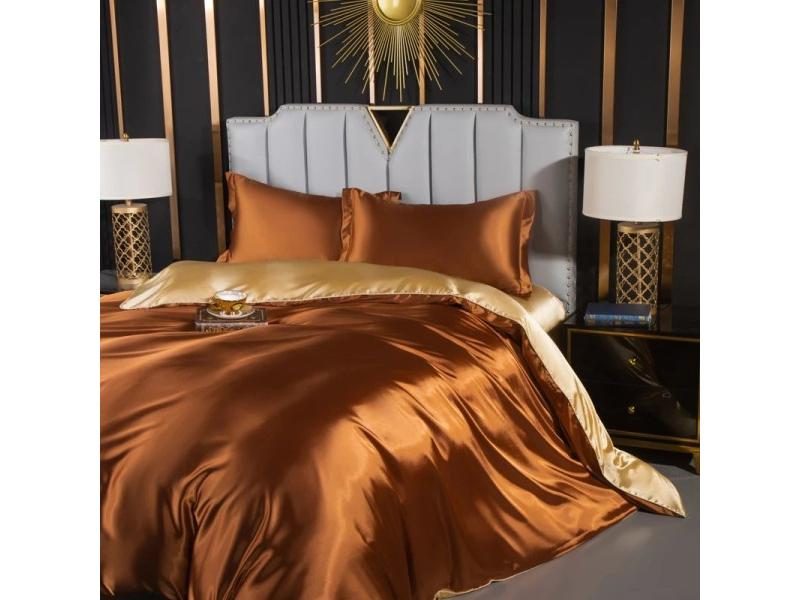 Solid Silk Bedding Set King Queen Twin Size Carousel 1