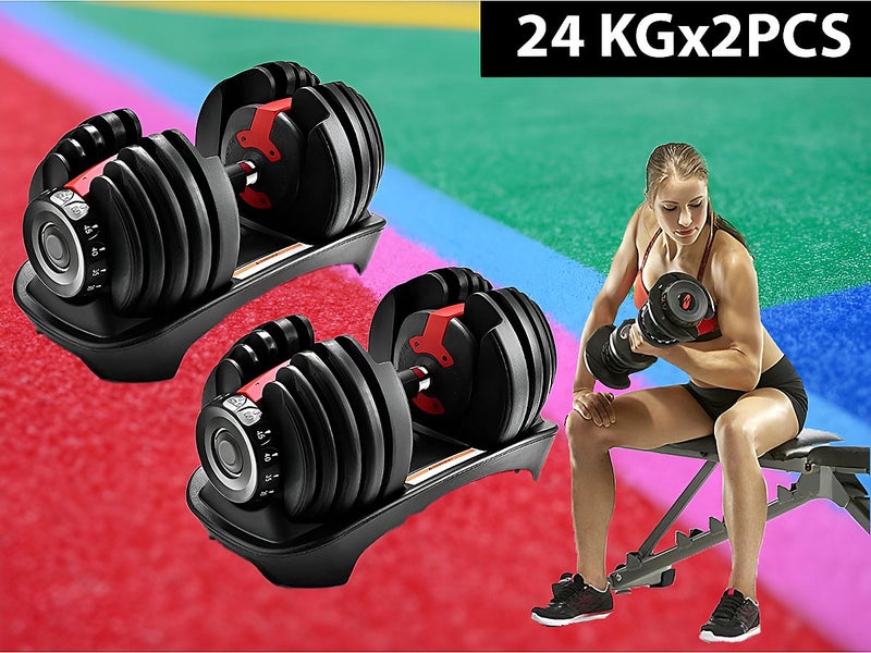 Adjustable Dumbbells Set - 48kg (OVER STOCKED) Carousel 2