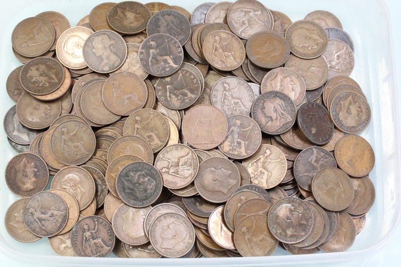 UK / GREAT BRITAIN PENNY COINS 2.5 KG UNSORTED AVERAGE OR BETTER CONDITION Carousel 1
