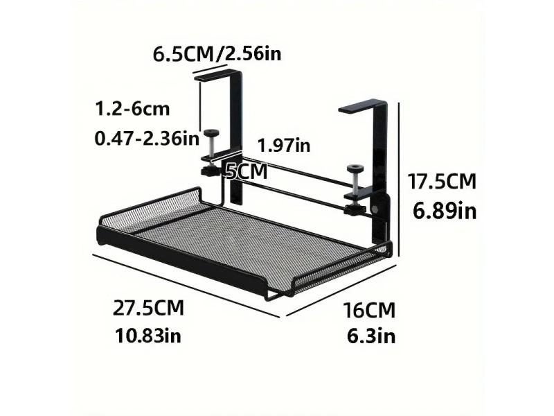 Under Desk Steel Cable Management Tray Organizer Rack Shelf Carousel 1