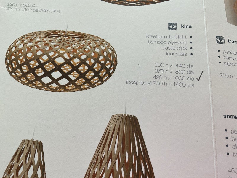 Two matching David trubridge light shades Carousel 6