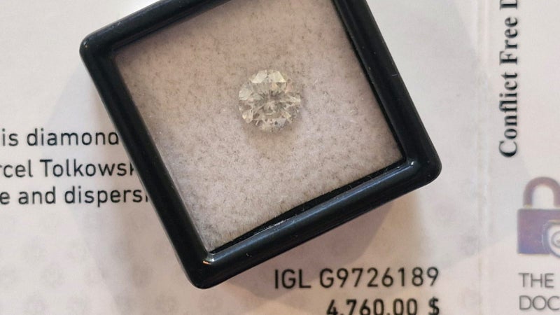 $1 RES * Valuation $8,101.00 * 1.17ct Round Large WHITE Diamond Loose IGL CERT Carousel 1