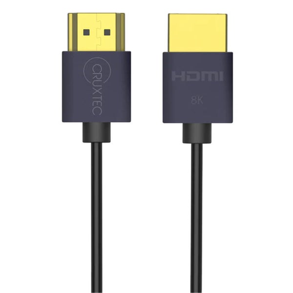 Cruxtec 0.5m Ultra Slim HDMI Cable 48Gbps - Full Ultra HD - 8K/60Hz & 4K/120Hz Carousel 3