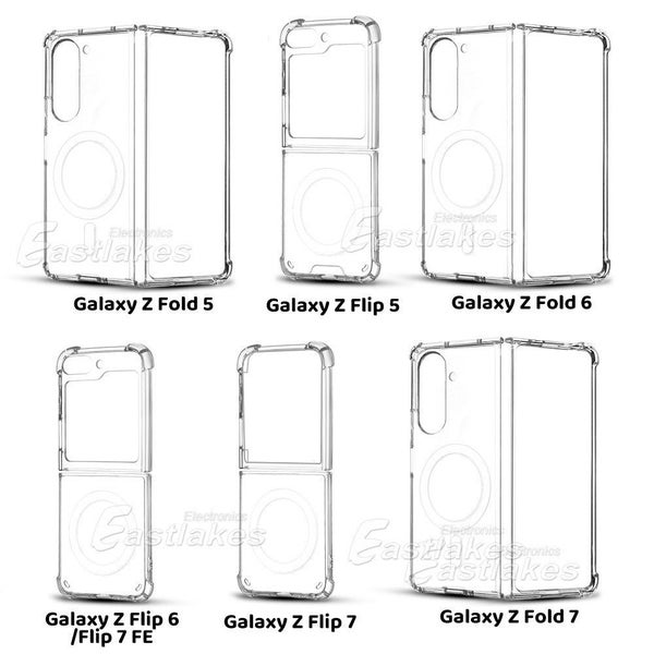 For Samsung Galaxy Z Flip 7 FE Fold 6 5 Clear Case Shockproof Transparent Cover Carousel 11