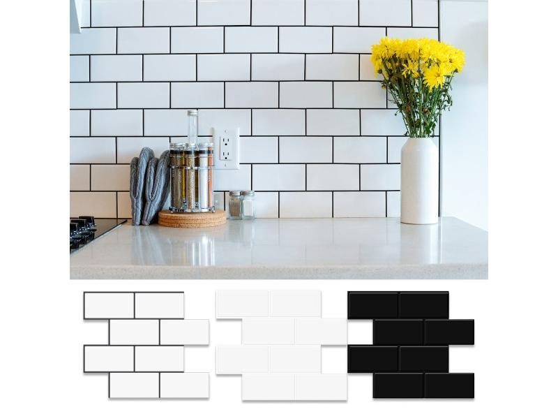 10 Sheets Peel And Stick Waterproof Wall Tiles For Home Decor Carousel 2