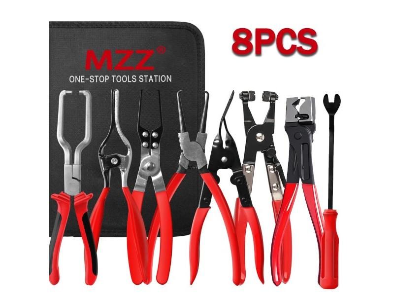 Long Reach Hose Clamp Pliers Set For Auto Fuel Oil Water Hoses Carousel 1