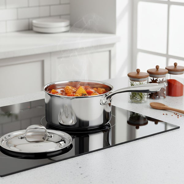 Anygleam Cookware Saucepan Silver 304 Stainless Stainless Milk Pot Soup Noodl... Carousel 2