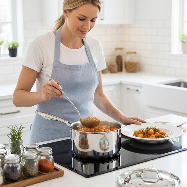 Anygleam Cookware Saucepan Silver 304 Stainless Stainless Milk Pot Soup Noodl... Carousel 5