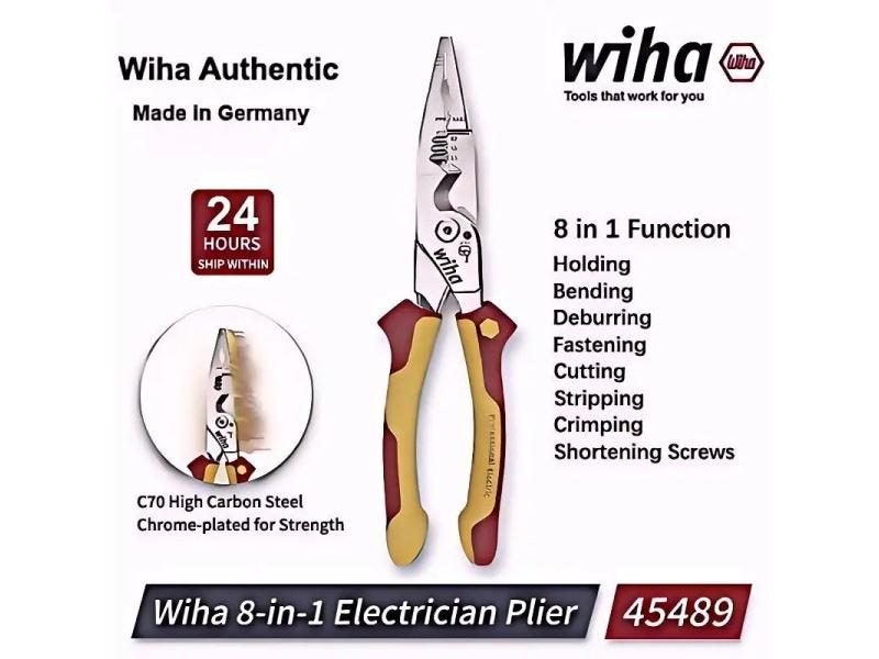 Multifunctional 8-in-1 Insulated Wire Strippers Crimping Cutting 1000V VDE Carousel 1