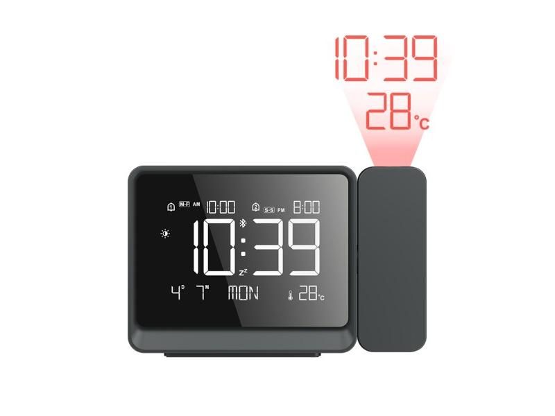 Digital Projection Desktop Alarm Clock Bluetooth Thermometer Carousel 1