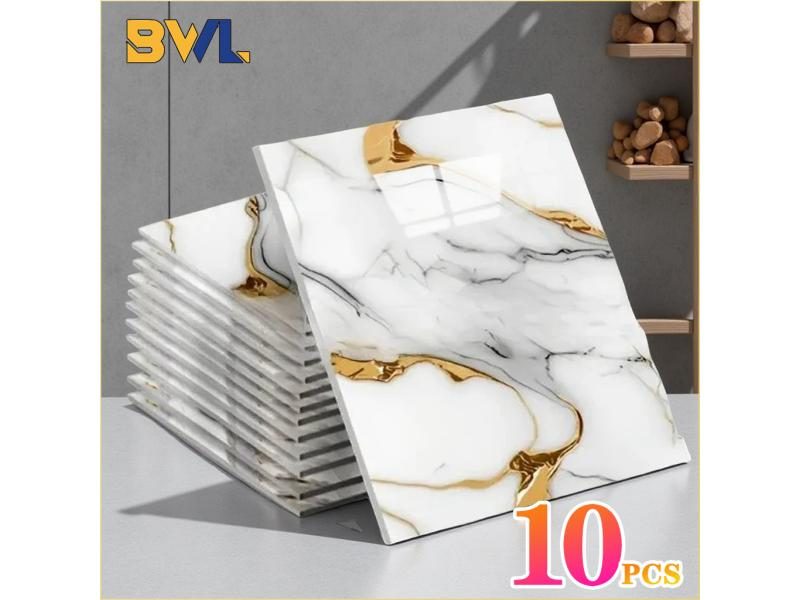 10PCS Waterproof Imitation Marble Self Adhesive Wall Floor Sheets Carousel 2