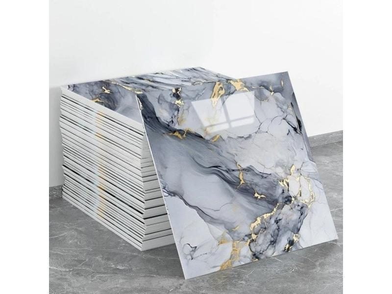 10PCS Waterproof Imitation Marble Self Adhesive Wall Floor Sheets Carousel 1
