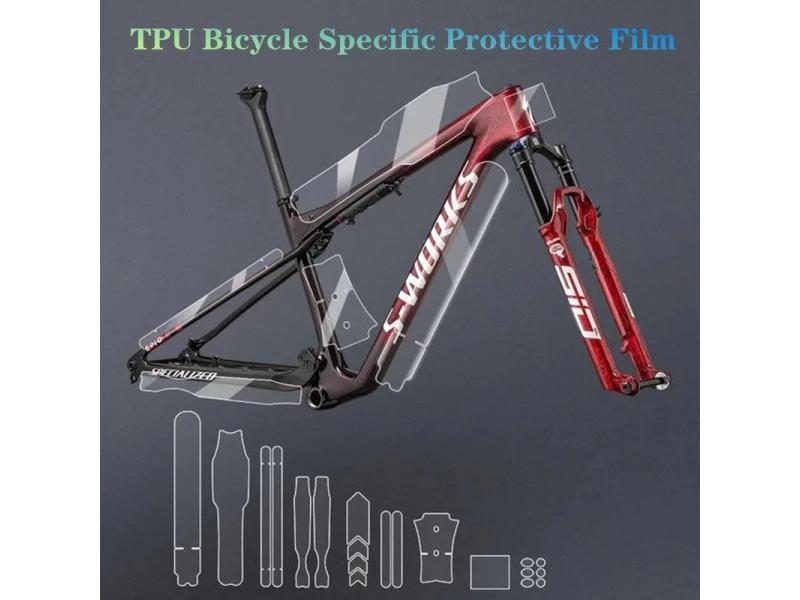 Road Bike Frame Protector TPU Clear Scratch Resistant Sticker Carousel 2