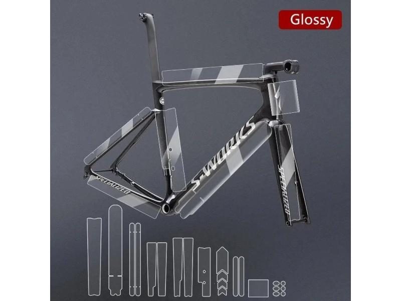 Road Bike Frame Protector TPU Clear Scratch Resistant Sticker Carousel 1