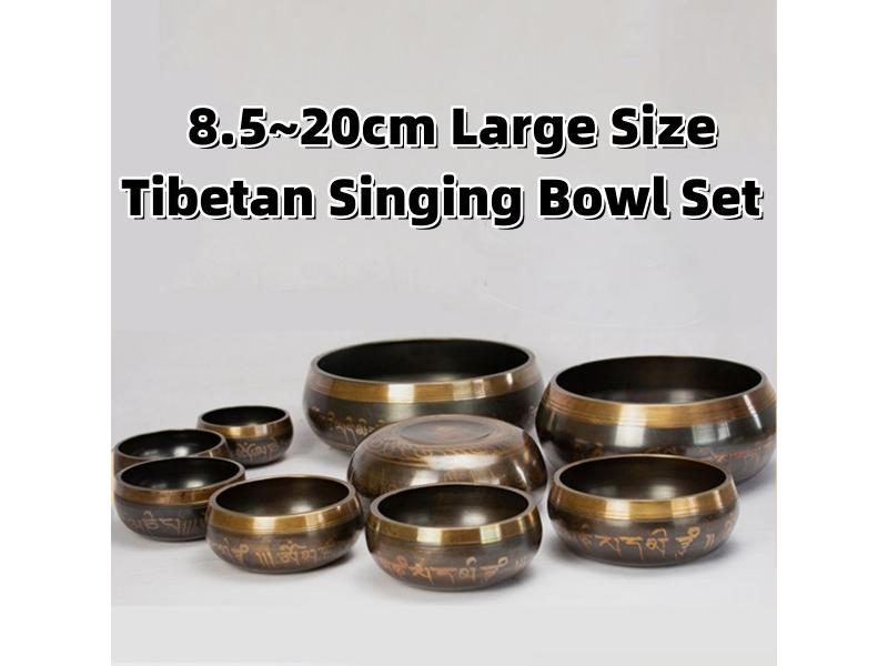 Tibetan Singing Bowl Set 8.5 - 20CM For Meditation Yoga Relaxation Carousel 2