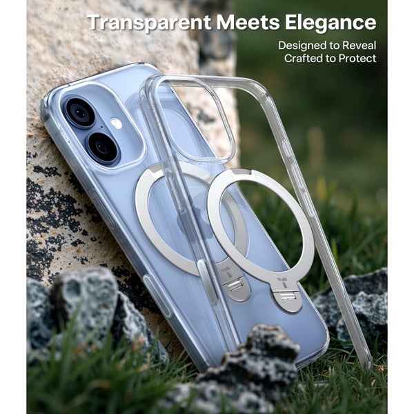 Torras iPhone 17 (6.3") 2025 Ostand Spin Case - Clear Full Camera Control Button Carousel 7