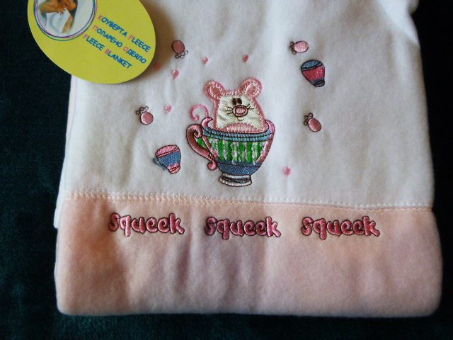 NEW = PINK WRAP " SQUEEK SQUEEK SQUEEK, MOUSE IN THE CUP" (75CM X 100CM) Carousel 2