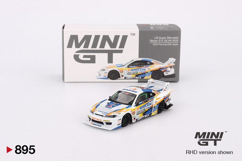 Mini GT Nissan LB-Super Silhouette S15 SILVIA #555 2023 Formula Drift Japan Carousel 1