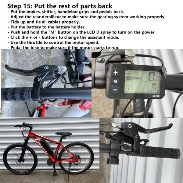 Mid-Drive E-Bike KIT - High Torque 48V 350W Motor 90Nm, 10.4Ah LG Battery Carousel 20