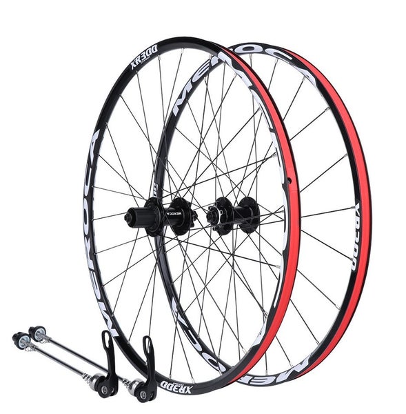 Mountain Bike Wheel Set - 26", Quick release, Front 2 Rear 5 Bearings, Aluminum Carousel 11