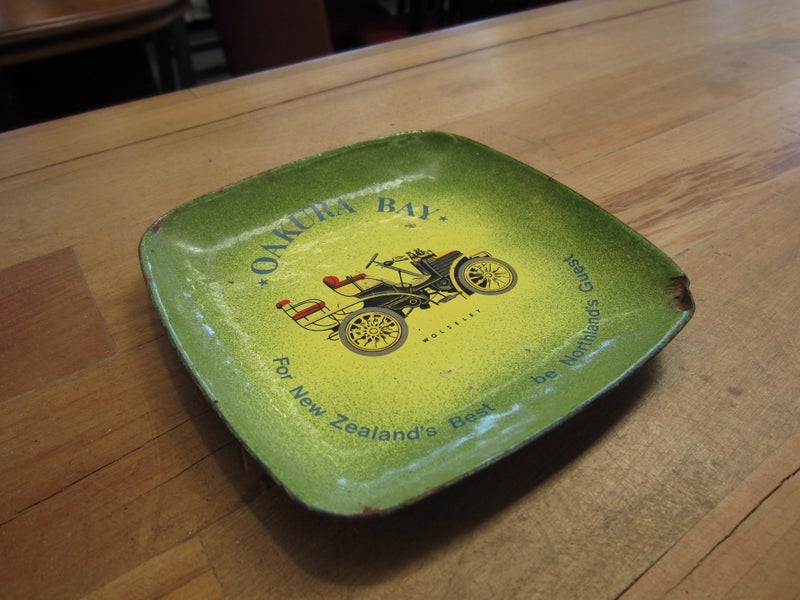 Vintage Metal Ashtray 'Oakura Bay' Carousel 2
