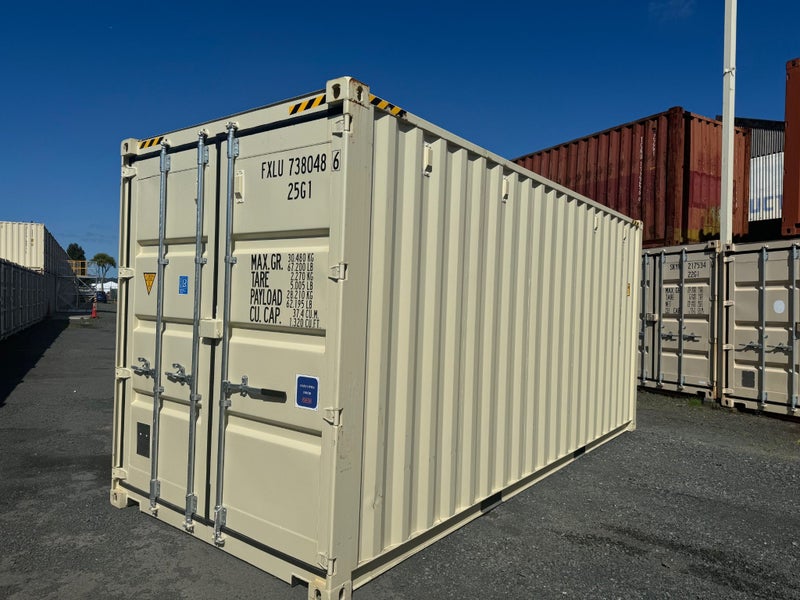 20 ft High Cube Shipping Containers - Beige & Charcoal Carousel 2