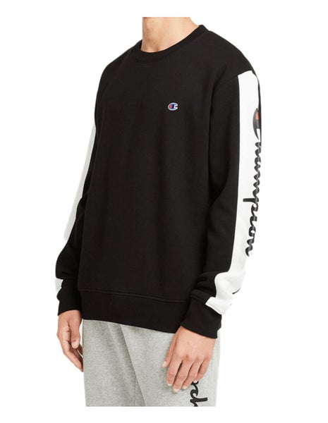 Champion Sporty Panel Crew Sweater Mens Black Carousel 2